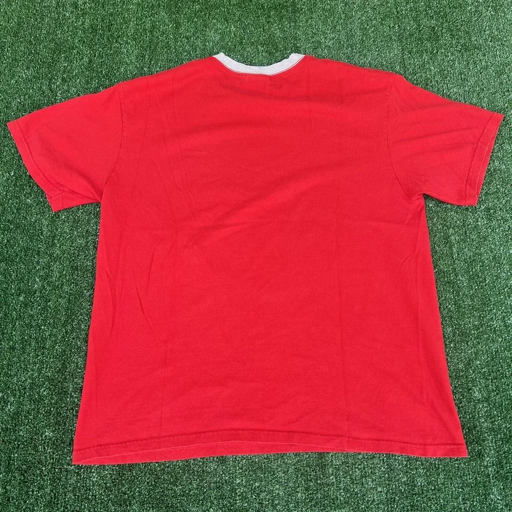 VTG Nike Ohio State T-Shirt Mens Large Red Buckeyes University Center Swoosh Y2K